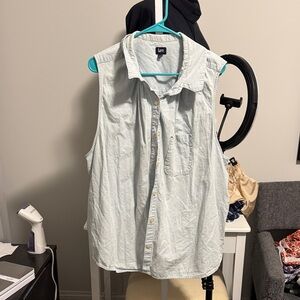 Lee Light Blue Denim Sleeveless Top